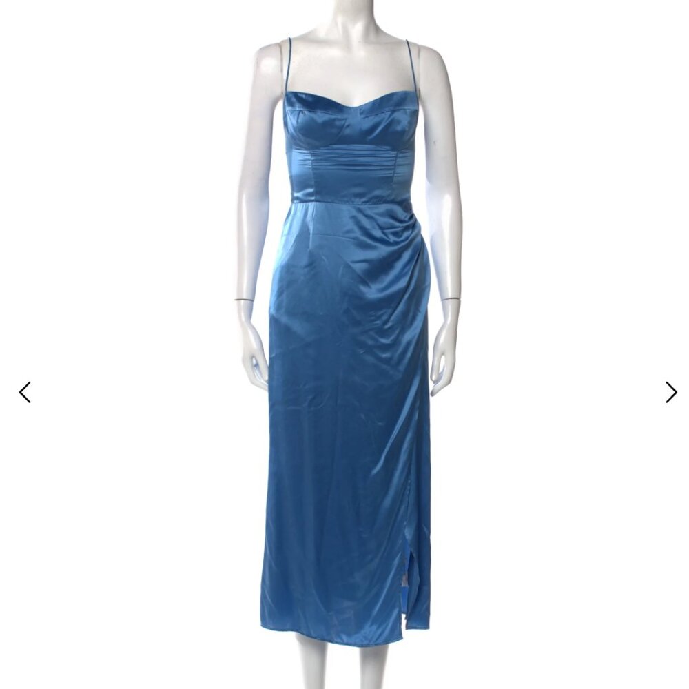 Reformation Marguerite Silk Dress - Blue